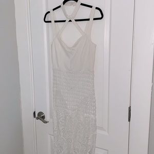 White Lace Choker Dress